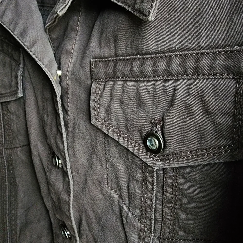 Chico's Dark Gray Embellished Utility Jacket - Picture 5 of 5